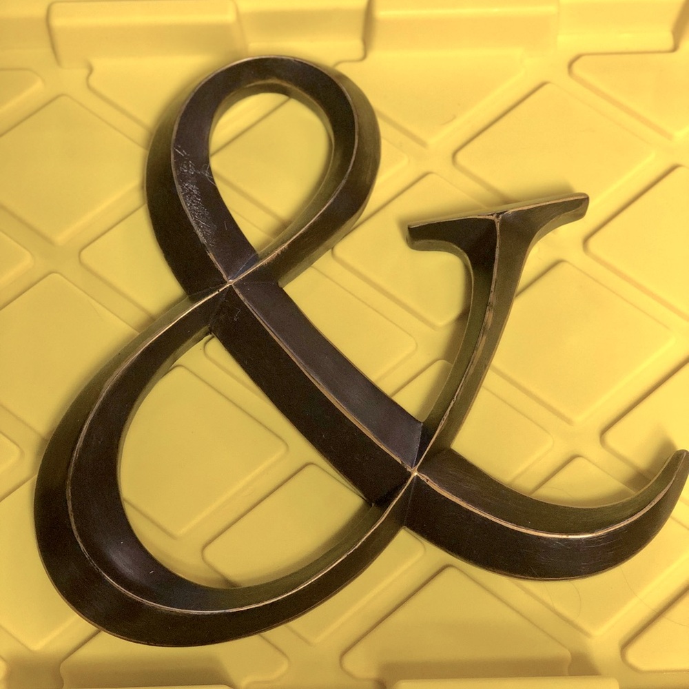 Decorative “&” wall plaque
